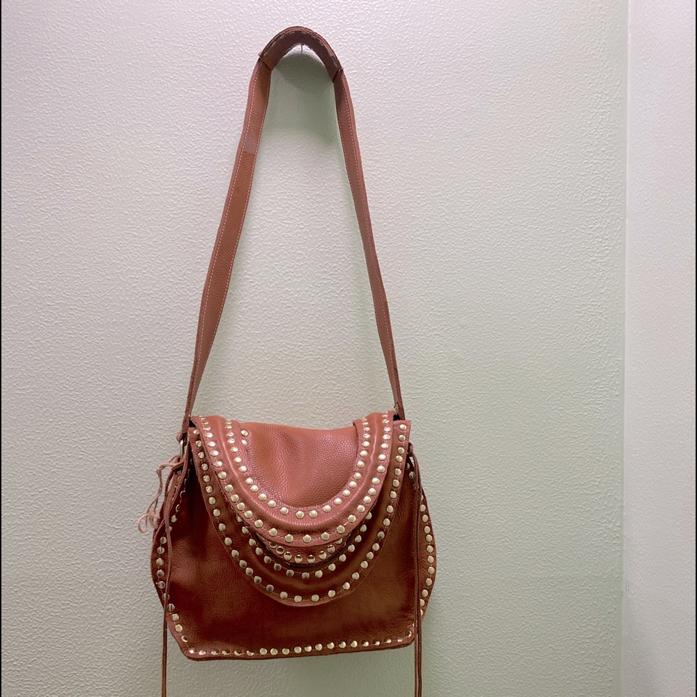Handmade California leather studded purse - Picture 1 of 7